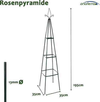 Anaterra Rozenpiramide 35 x 35 x 195 cm set van 2