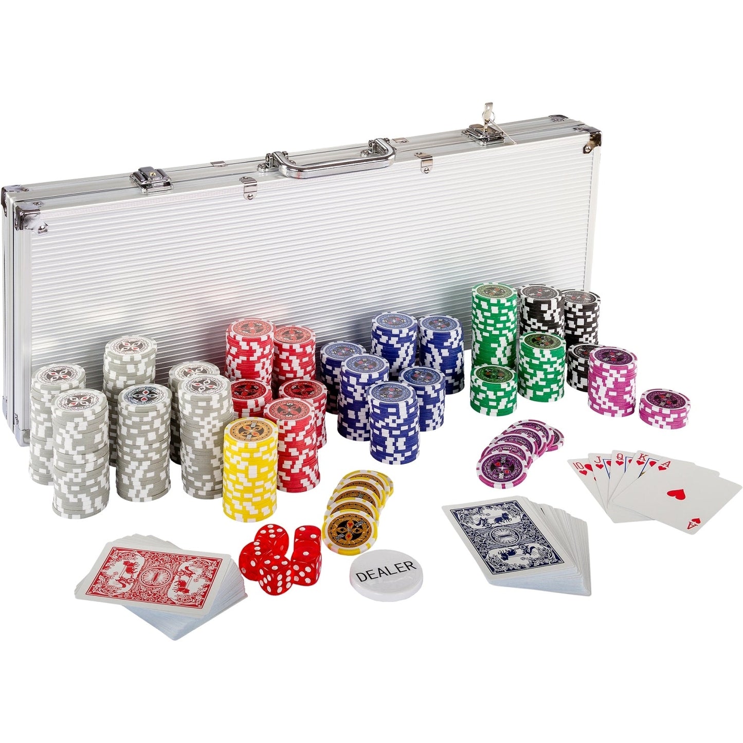 GAMES PLANET Pokerkoffer 1000 laser chips Aluminium