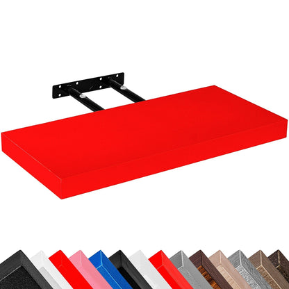 STILISTA Zwevende Wandplank 50 cm - Rood