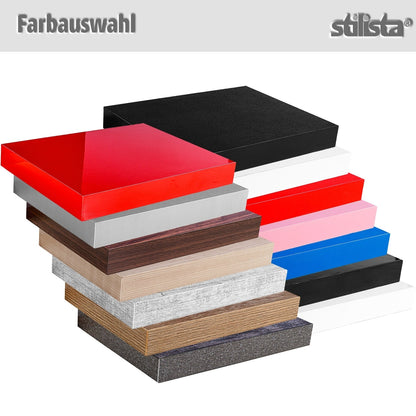 STILISTA Zwevende Wandplank 50 cm - Rood