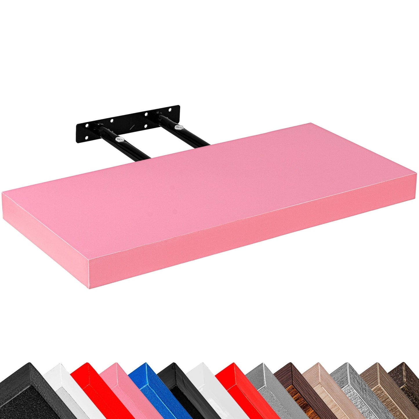 STILISTA Zwevende Wandplank 50 cm - Roze