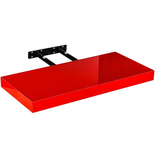 STILISTA Zwevende Wandplank 50 cm - Hoogglans Rood