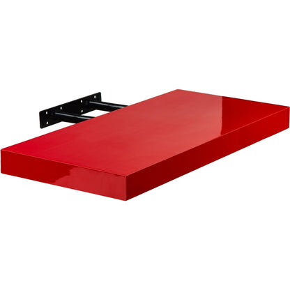 STILISTA Zwevende Wandplank 70 cm - Hoogglans Rood