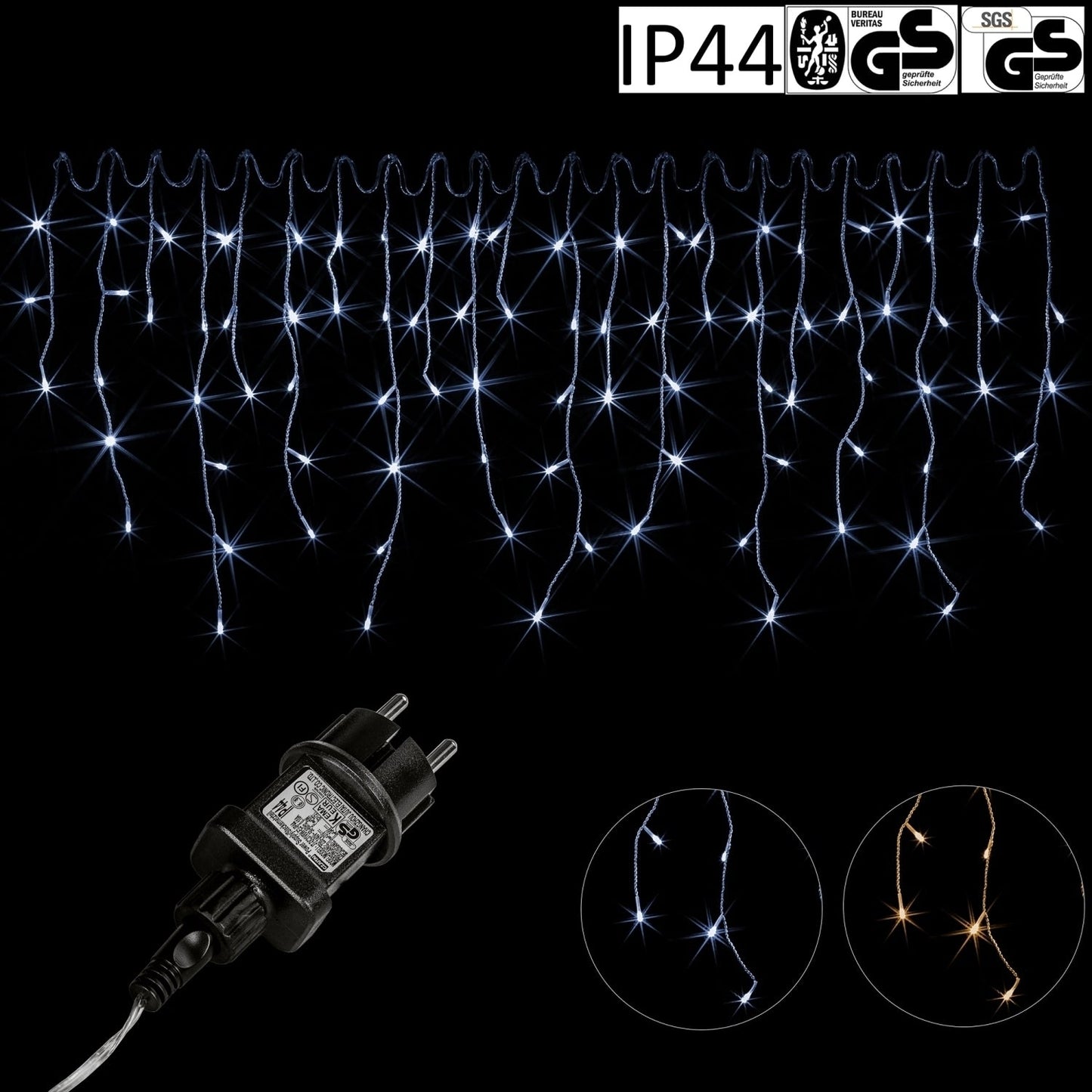 VOLTRONIC Lichtgordijn 400 LEDs Koud Wit