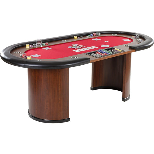 GAMES PLANET XXL Poker tafel Royal Flush 213 x 106 x 75 cm Rood