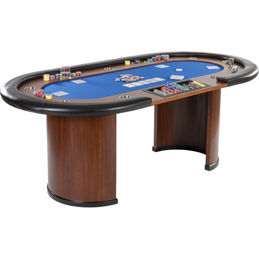 GAMES PLANET XXL Poker tafel Royal Flush 213 x 106 x 75 cm Blauw