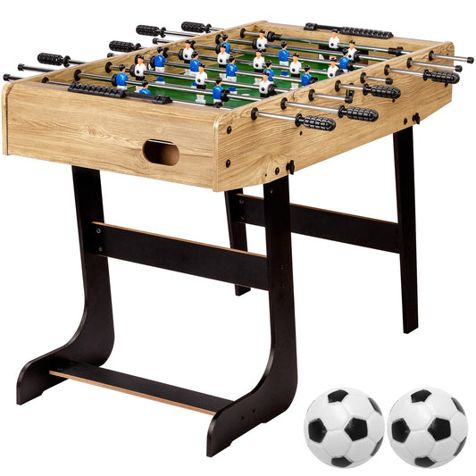 GAMES PLANET Voetbaltafel opvouwbaar Licht Houtlook