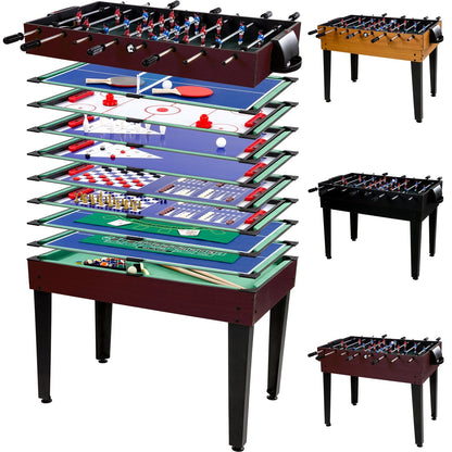 GAMES PLANET 15-in-1 Multi game tafel Donkere houtlook