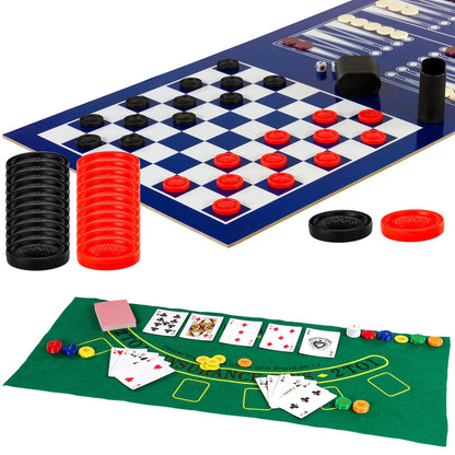 GAMES PLANET 15-in-1 Multi game tafel Donkere houtlook