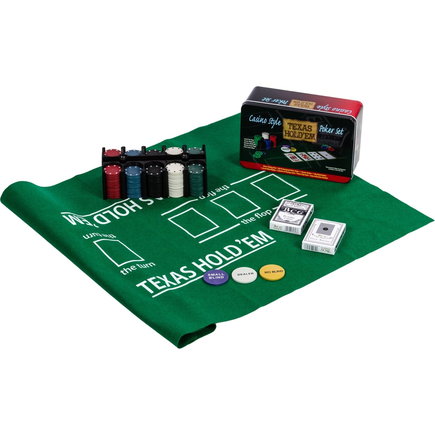 GAMES PLANET Poker set metalen box - 200 poker chips