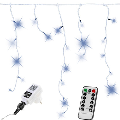 VOLTRONIC Lichtgordijn 600 LEDs met afstandsbediening Koud Wit