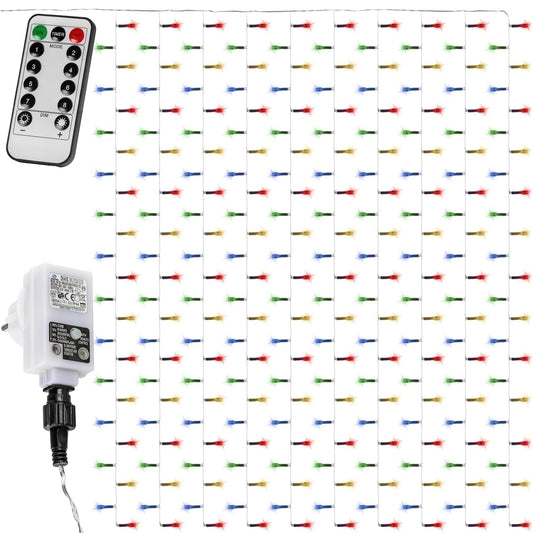 VOLTRONIC Lichtgordijn 300 LEDs 3 x 3 m | Met afstandsbediening Multi Color