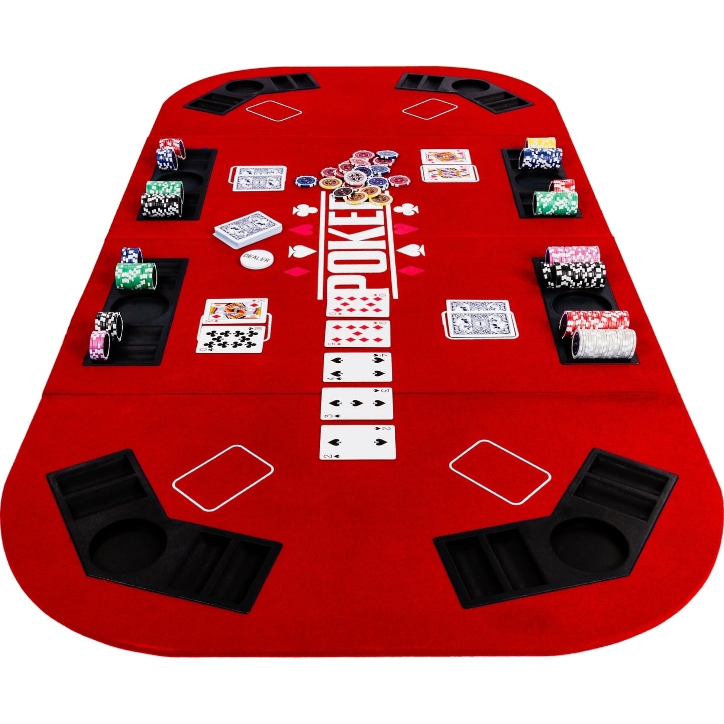 GAMES PLANET Pokermat 160 x 80 cm Rood