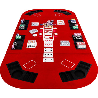 GAMES PLANET Pokermat 160 x 80 cm Rood