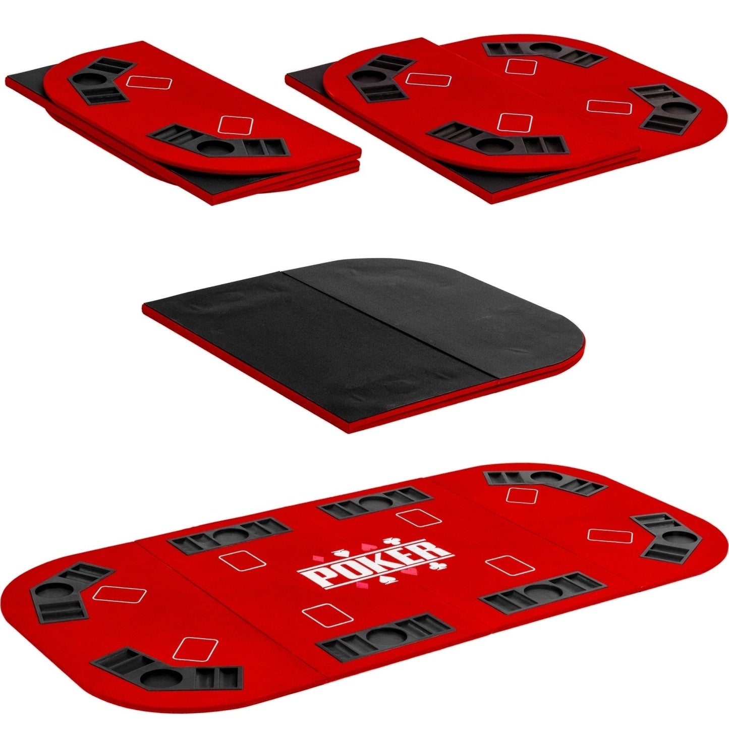 GAMES PLANET Pokermat 160 x 80 cm Rood