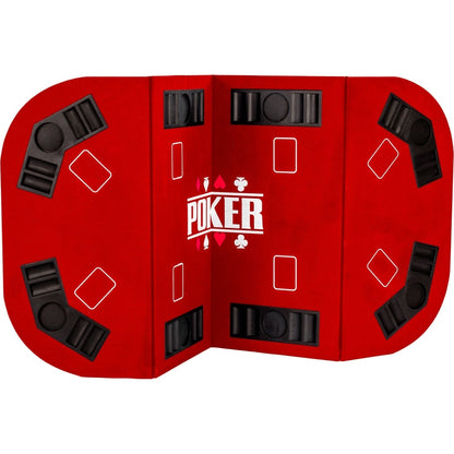 GAMES PLANET Pokermat 160 x 80 cm Rood