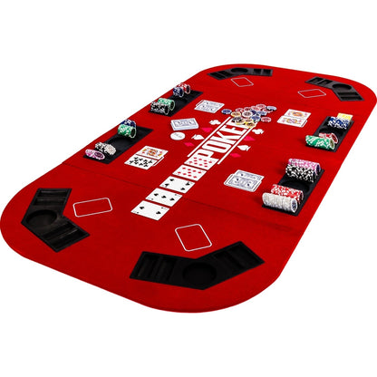 GAMES PLANET Pokermat 160 x 80 cm Rood