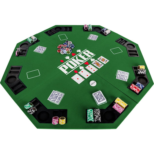 GAMES PLANET Pokermat voor 8 spelers 122 cm Groen