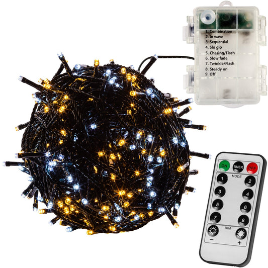 VOLTRONIC Lichtsnoer 200 LEDs | Groene kabel Warm en Koud Wit