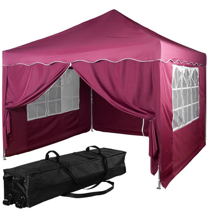 INSTENT Paviljoen Basic met 4 zijwanden 3 x 3 m Rood