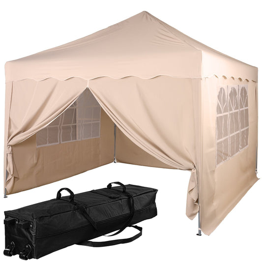 INSTENT Paviljoen Basic met 4 zijwanden 3 x 3 m Champagne