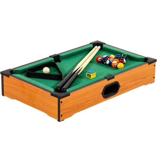 GAMES PLANET Mini Pooltafel Nano 92 x 52 x 19 cm Donkere houtlook