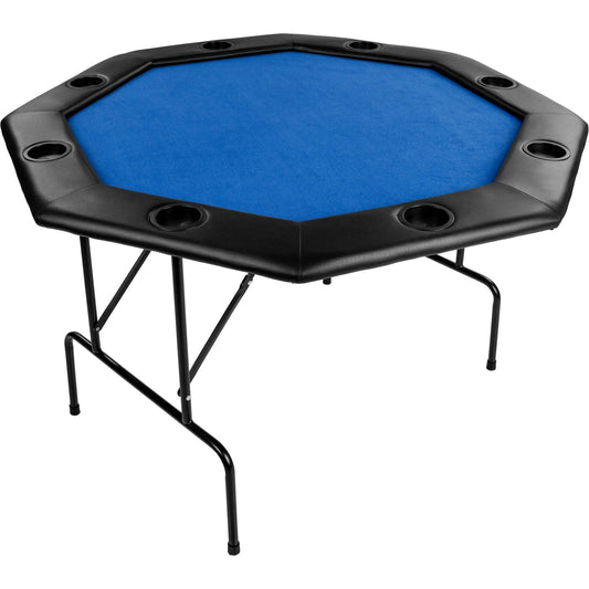 GAMES PLANET Pokertafel 122 x 122 x 76 cm Blauw