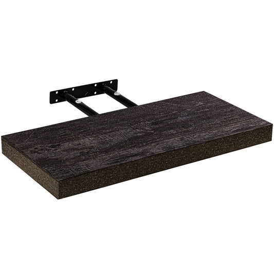 STILISTA Zwevende Wandplank 30 cm - Donker Rustiek hout