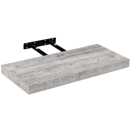 STILISTA Zwevende Wandplank 40 cm - Wit Hout Rustiek