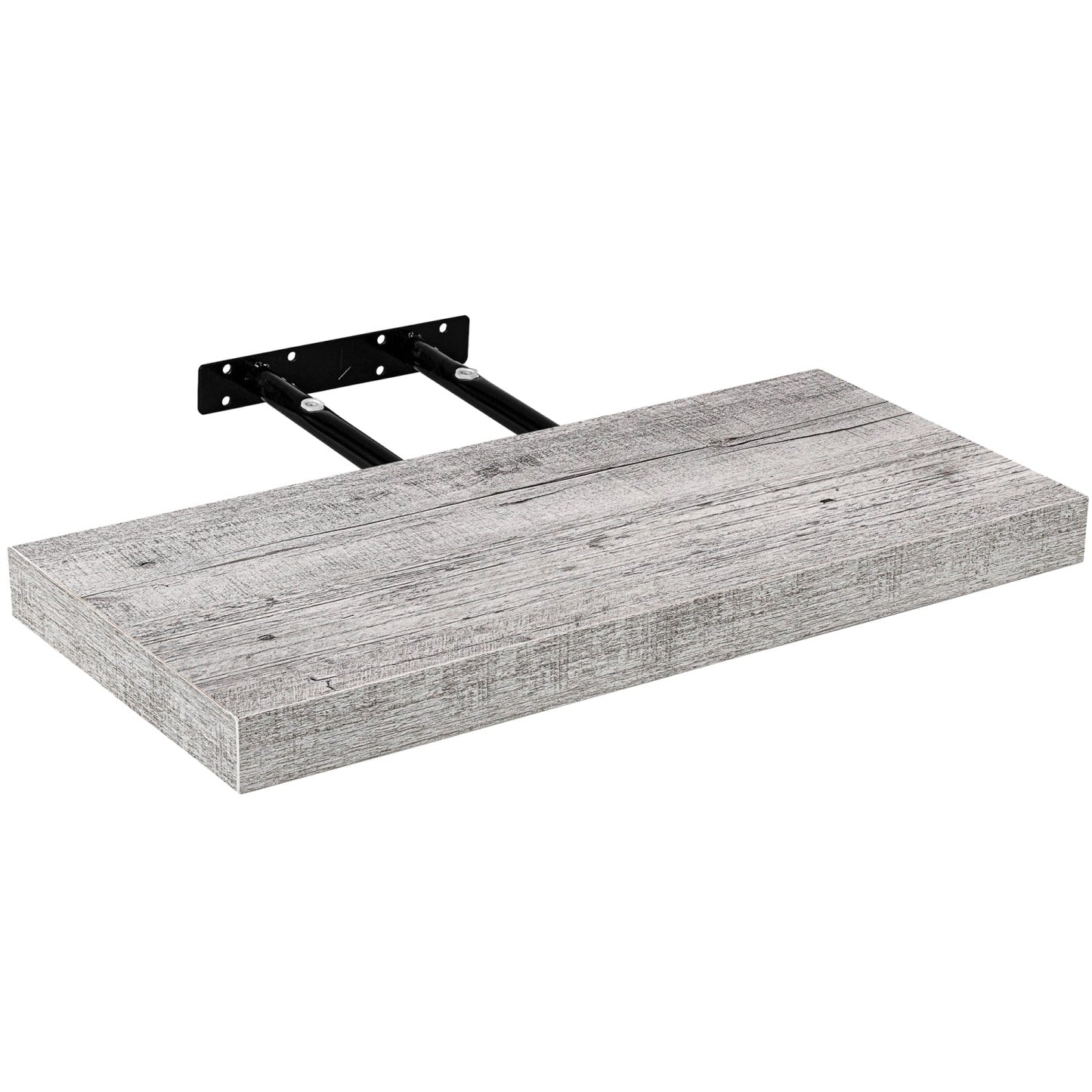 STILISTA Zwevende Wandplank 50 cm - Wit Hout Rustiek