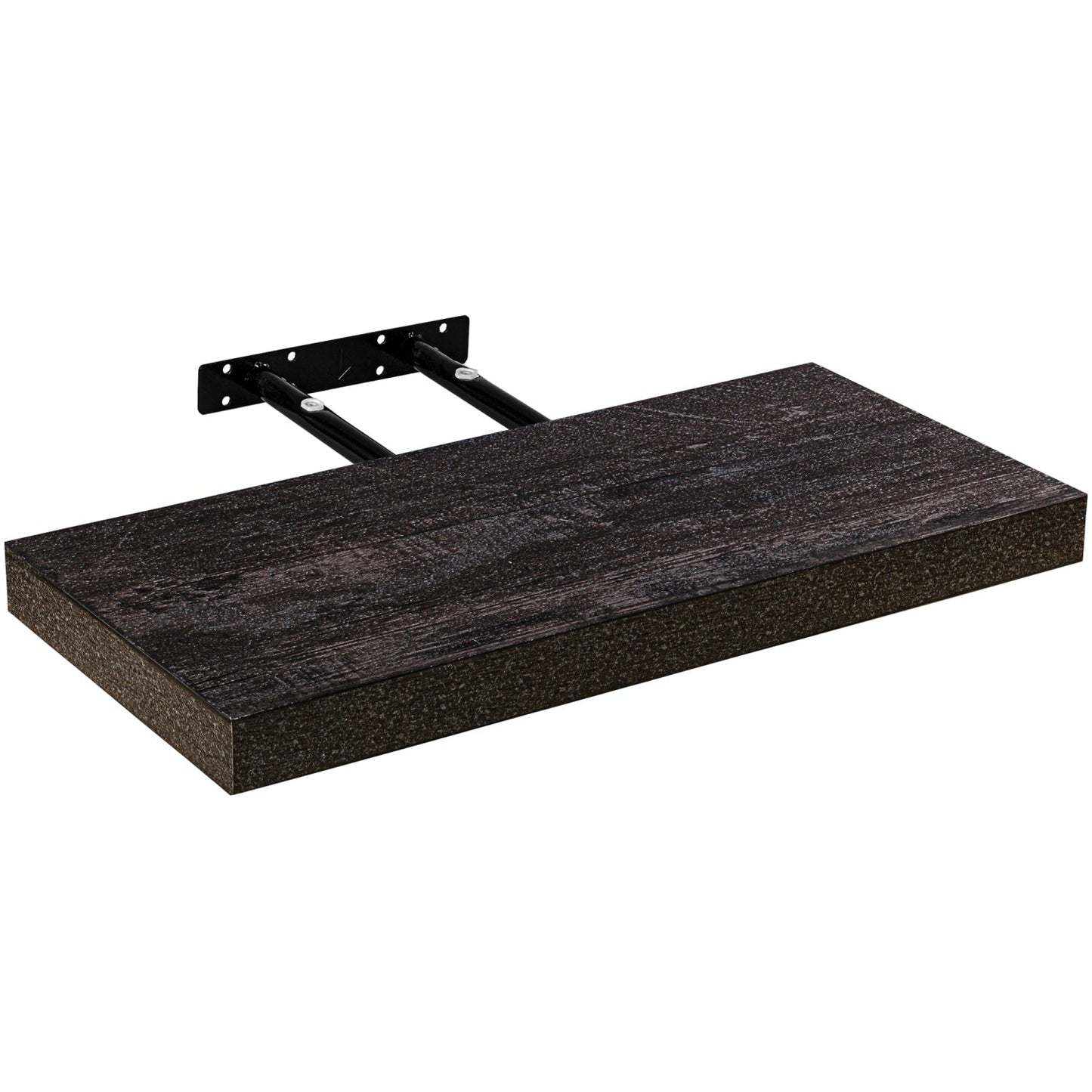 STILISTA Zwevende Wandplank 50 cm - Donker Hout Rustiek