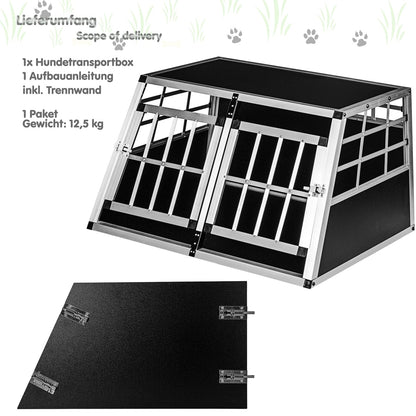 PETSTUFF Hondentransportbox Aluminium 2-deurs 89 x 69 x 50 cm - 12 kg