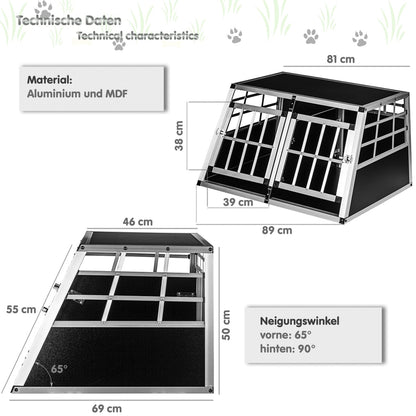 PETSTUFF Hondentransportbox Aluminium 2-deurs 89 x 69 x 50 cm - 12 kg