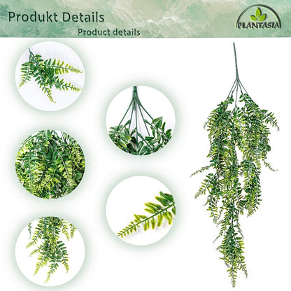 PLANTASIA Kunst hangplant set van 4 - 120 cm