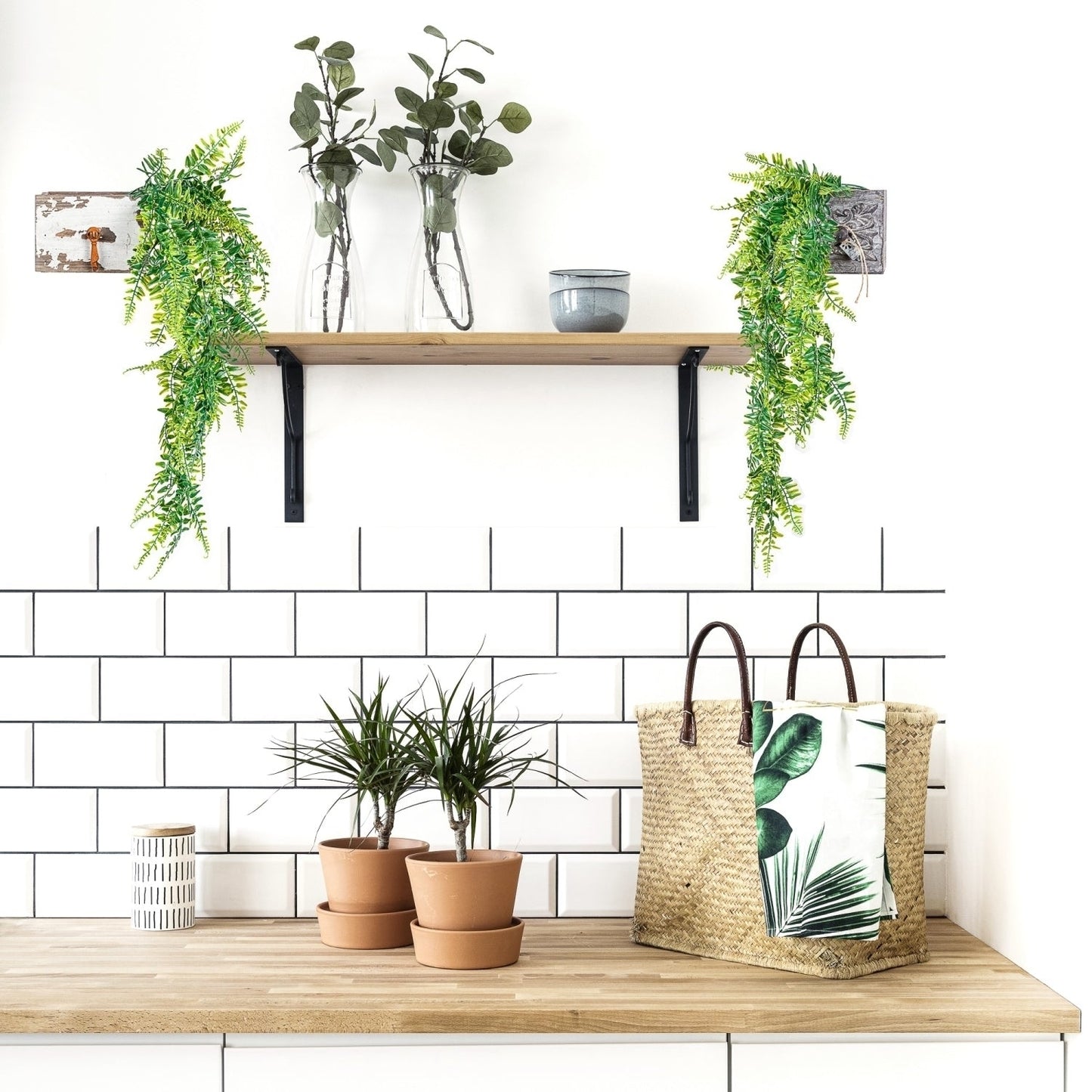 PLANTASIA Kunst hangplant set van 4 - 120 cm