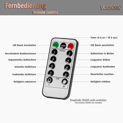 VOLTRONIC Vlaggenmast lichtsnoer 360 LED Koud Wit