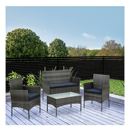 STILISTA Lounge Set 4-delig Polyrattan Grijs