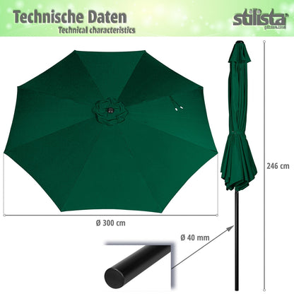 STILISTA Parasol Ø 3 m Beige