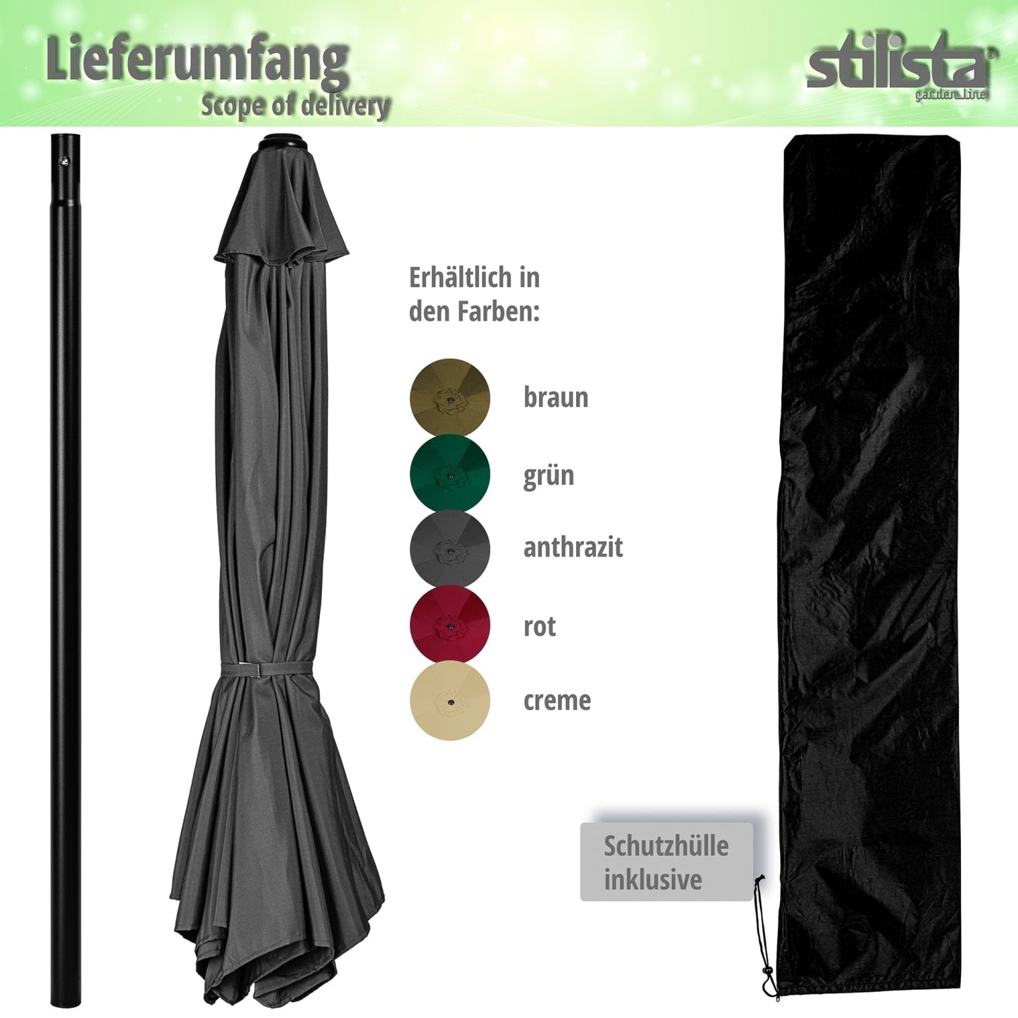 STILISTA Parasol Ø 3 m Beige