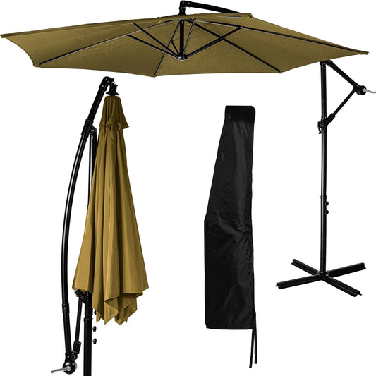 STILISTA Zweefparasol Ø 300 cm Bruin