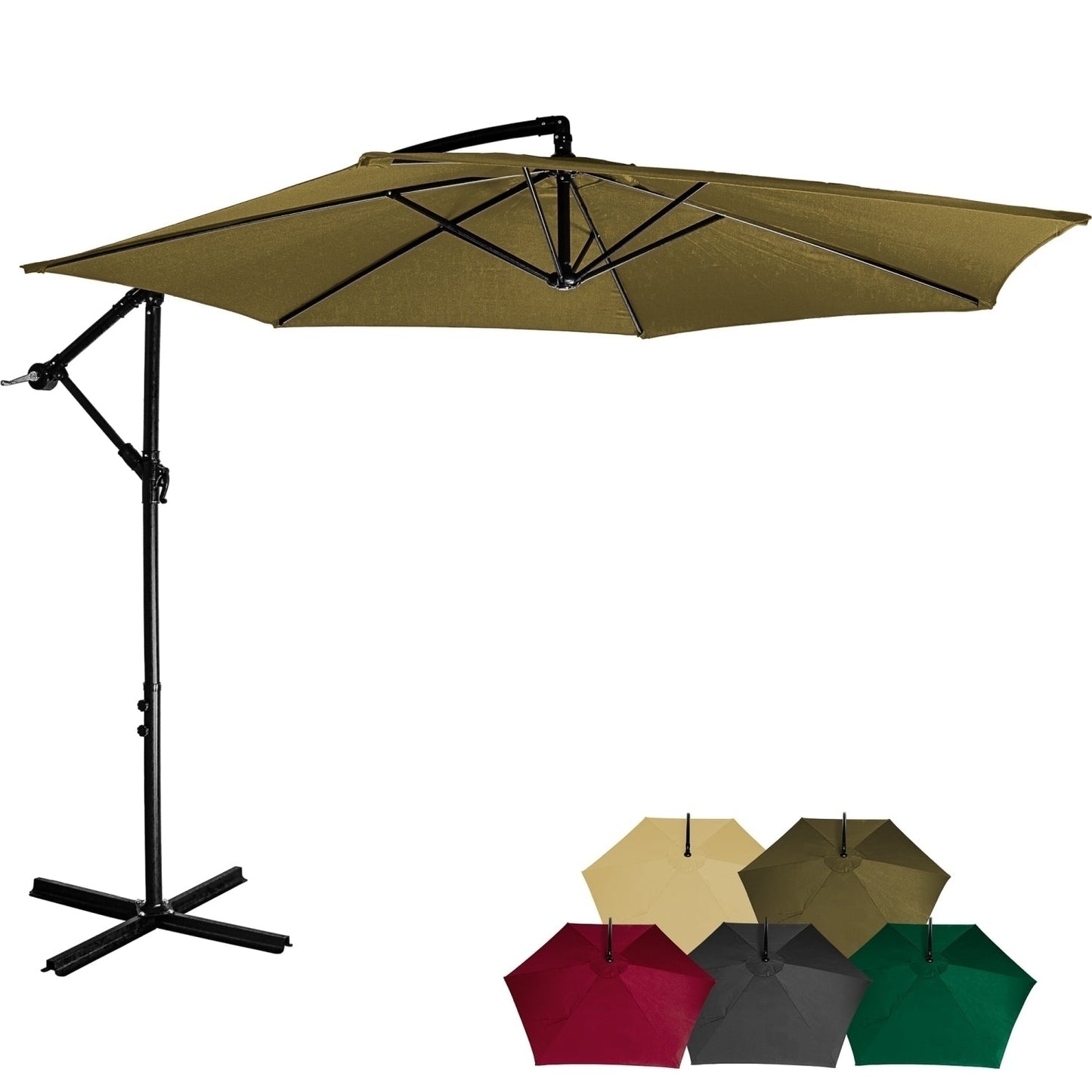 STILISTA Zweefparasol Ø 300 cm Bruin