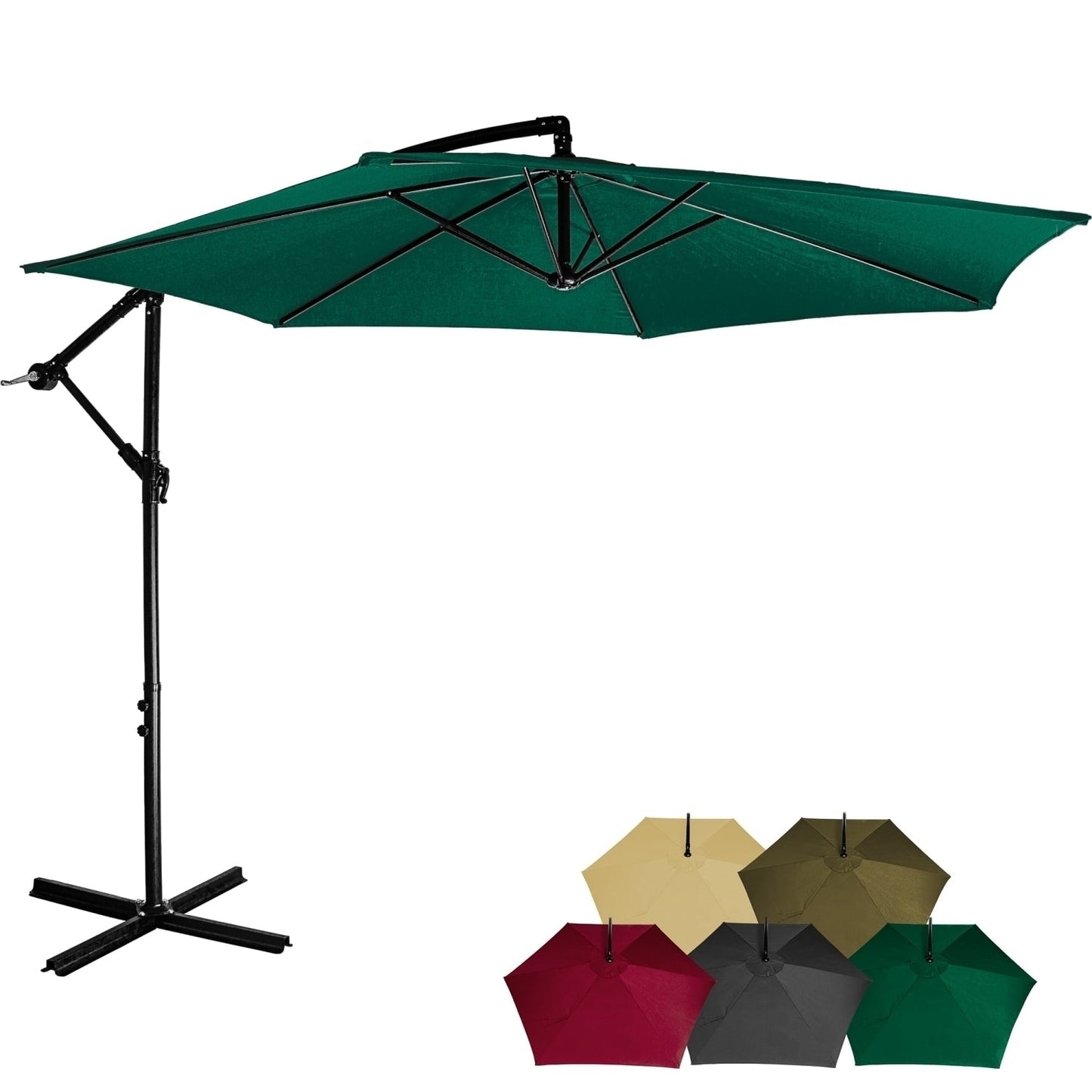 STILISTA Zweefparasol Ø 300 cm Groen