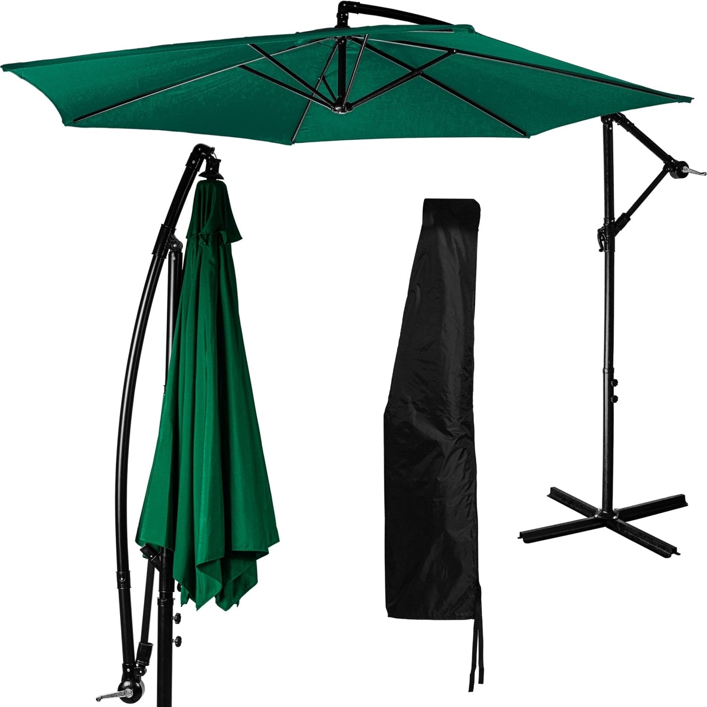 STILISTA Zweefparasol Ø 300 cm Groen