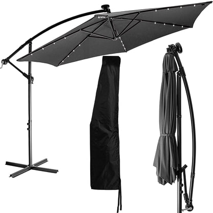 STILISTA Zweefparasol met LED 300 cm Antraciet