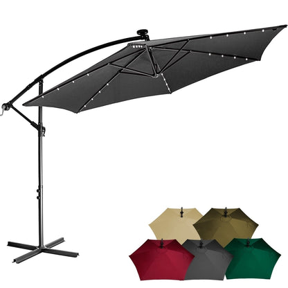 STILISTA Zweefparasol met LED 300 cm Antraciet