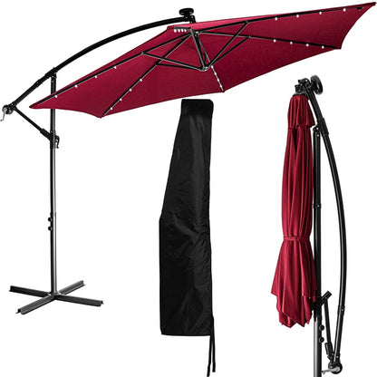 STILISTA Zweefparasol met LED Ø 300 cm Rood