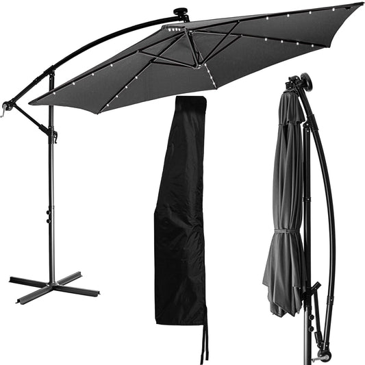 STILISTA Zweefparasol met LED 350 cm Antraciet