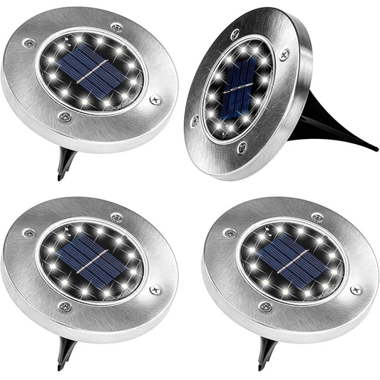 VOLTRONIC Solar Grond Spots Set van 4 Koud Wit