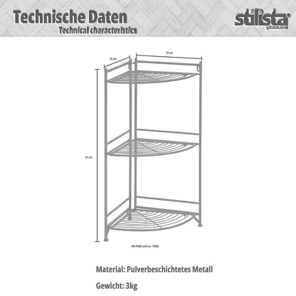 STILISTA Planten hoekstandaard 3 Planken