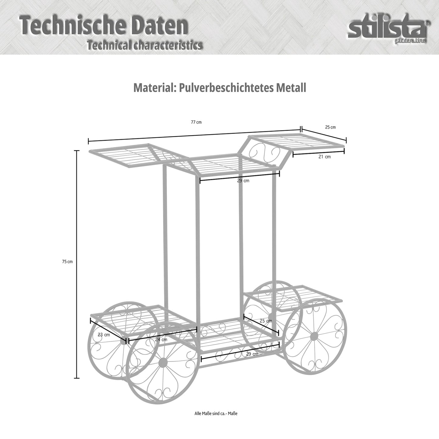 STILISTA Planten standaard Trolley